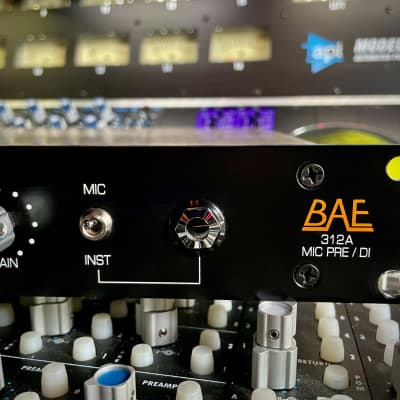 BAE Dual 312A Two Channel Mic Preamp w/Power Supply image 5
