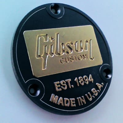Gibson Les Paul Custom Shop '59 Bullion Toggle Switch Cover Back Plate Badge “EST 1894"~R7 R8 R9 R0 image 3