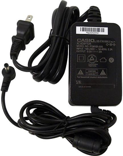Casio 9.5V Power Adapter for SA46 / 47 / 76, CTK 240 / 1100 (ADE95100) image 1