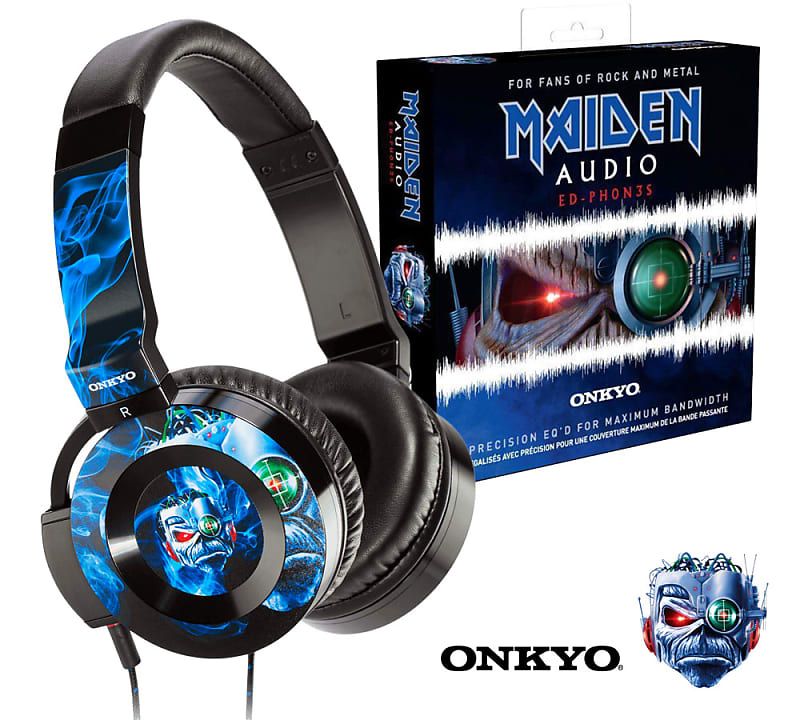 Onkyo ED-PH0N3S Iron Maiden On-Ear Audio Headphones | Designed for Rock and  Metal