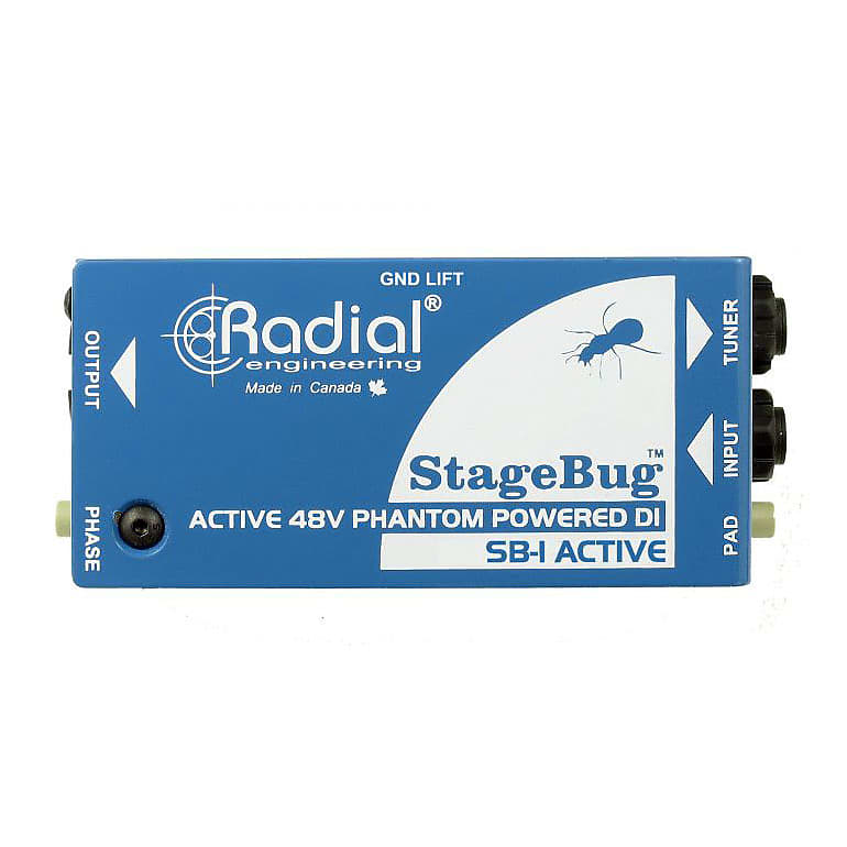 Radial StageBug™ SB-1 Active Acoustic DI - 48v Phantom Powered Direct Box image 1