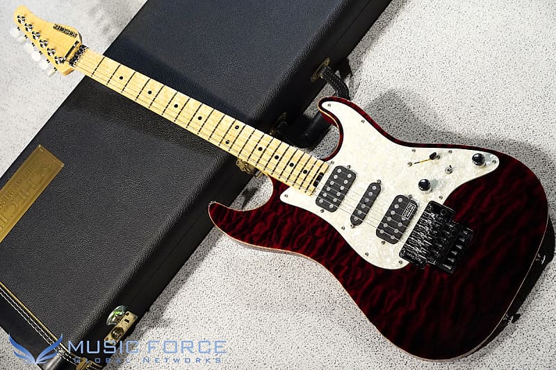 Schecter Japan EX-V-22 CTM-FRT Black Cherry w/Maple FB | Reverb