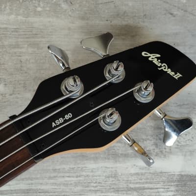 1989 Aria Pro II ASB-60 Integra Series Neckthrough Bass (Black) image 9