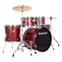 Ludwig Accent Drive 5pc Drum Set w/ Cymbals - Red Sparkle - Used