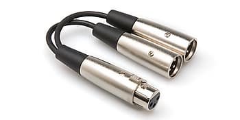 Hosa YXM121 -6" XLRF to Dual XLRM Microphone Y-Cable image 1