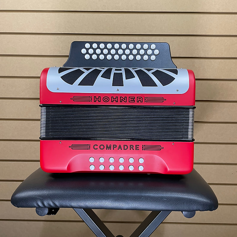 Hohner Compadre Diatonic Accordion Keys of G/C/F Red Reverb