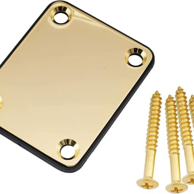 Musician Outfitters Guitar Neck Plate For Tele Strat Jaguar Bolt-on neck style (Gold) image 1