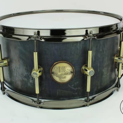 HHG Drums 14x7 Raw Plate Steel Snare, Oxide Patina image 4