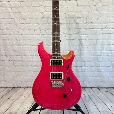 PRS SE Custom 24 Electric Guitar - Bonnie Pink with Natural