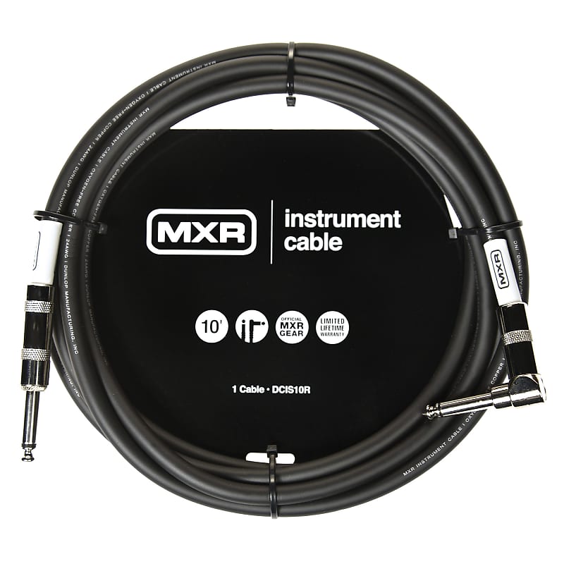 MXR DCIS10R 10' Instrument Cable Straight/Right Angle image 1