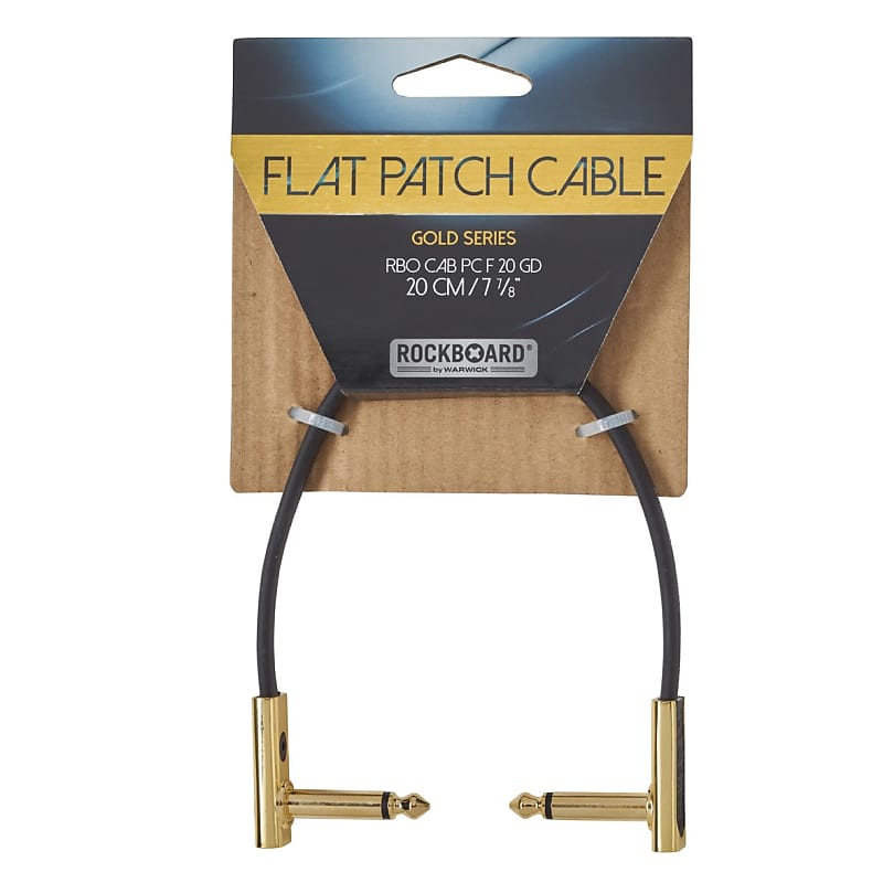 RockBoard Flat Patch Gold Series Cable 20cm / 7.87" image 1