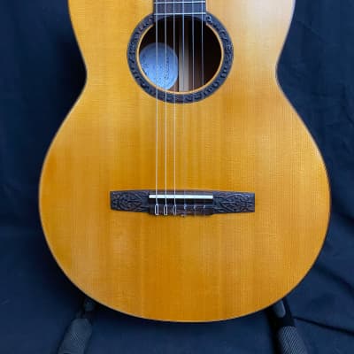 Blueberry Custom Classical Guitar with Tiki Carvings image 2