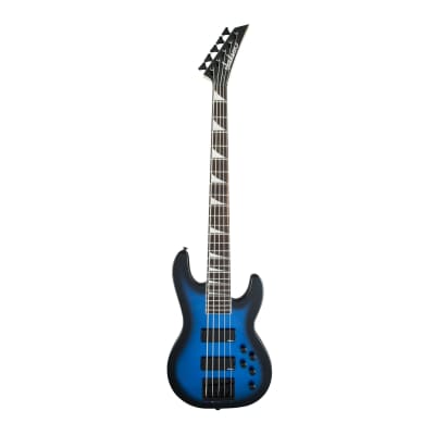 Jackson JS Series Concert Bass JS3V 5-String Electric Guitar with Amaranth Fingerboard (Right-Handed, Metallic Blue Burst) for sale