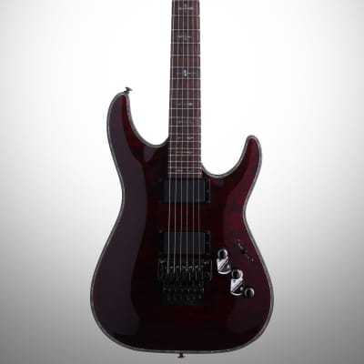 Schecter C-1 Hellraiser FR Electric Guitar, Black Cherry image 2
