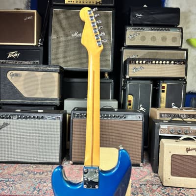1997 Fender American Stratocaster Teal Metallic 7.9 lbs 100% Original image 15
