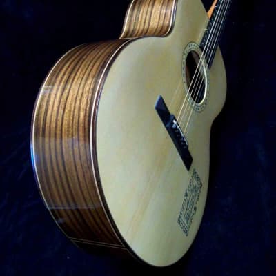 Blueberry Handmade Acoustic Guitar Grand Concert - Robert Johnson Motif image 6