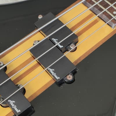 1989 Aria Pro II ASB-60 Integra Series Neckthrough Bass (Black) image 4