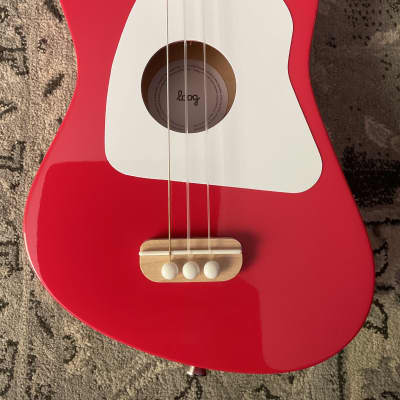 Loog Mini 3 Strong Acoustic Kids Guitar for Beginners - Red image 3