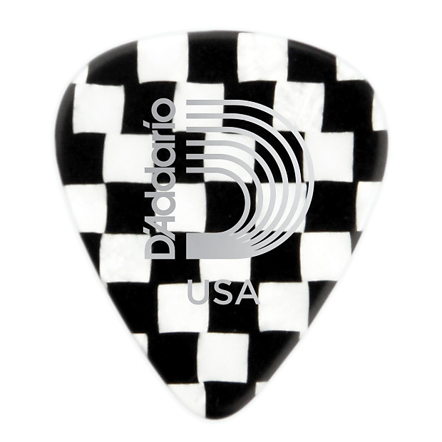 Planet Waves Checkerboard Celluloid Guitar Picks 25 pack, Medium image 1