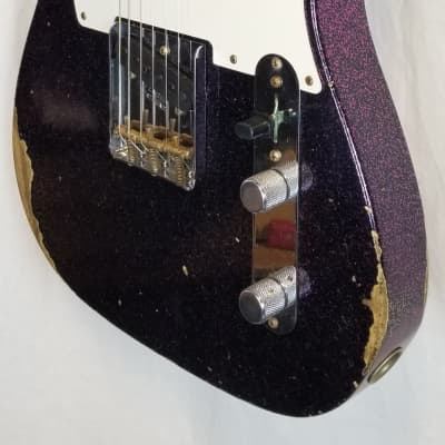 Fender Custom Shop 1960 Tele Relic, Time Machine, Ash Body, AAA Rosewood Fretboard, Magenta Sparkle image 4