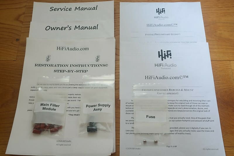 Crown Amcron VFX2 restoration kit filter capacitor repair rebuild fix  			