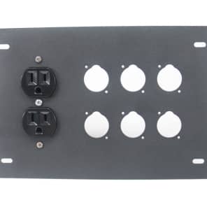 Elite Core Audio FBL-PLATE-6+AC Plate for FBL Floor Box with AC Duplex - No Connectors