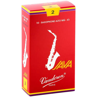 Vandoren JAVA Red Alto Saxophone Reeds Strength 2, Box of 10 image 1