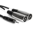 Hosa CYX-402M 3.5 mm TRS to Dual XLR3M Stereo Breakout Cable, 6.5 feet