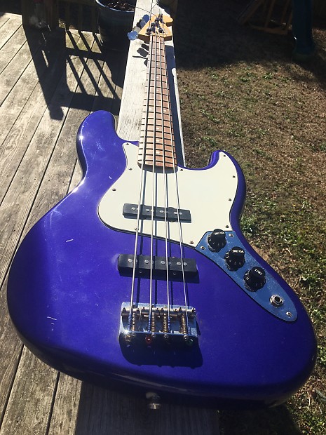 1998 Fender Jazz Bass Midnight Blue Electric Bass Guitar