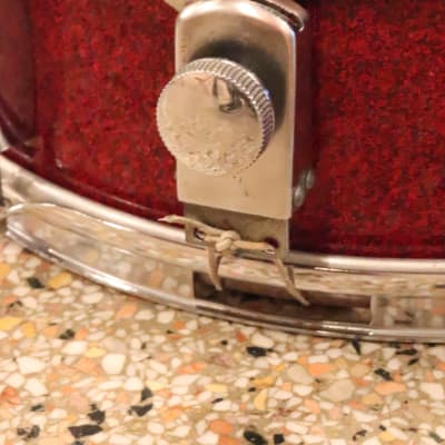 Stewart 5.5x14" Snare Drum Red Sparkle Vintage 1970's MIJ image 7