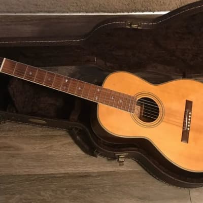 Immagine Vintage 1970's Mountain M-34 0-Style Parlor Acoustic Guitar Natural Finish Made In Japan - 11