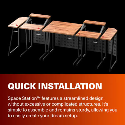 Wavebone Space Station Modular Workstation 2024 - Metal/Wood image 2