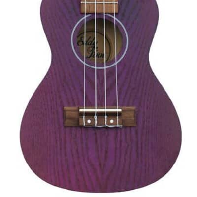 Eddy Finn EF-ASH-PR Natural Ash Concert Ukulele - Purple for sale