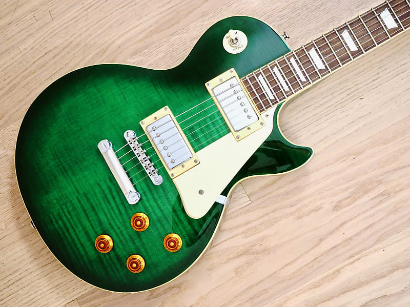 1999 Epiphone Les Paul Flame Top Guitar Green Anaconda