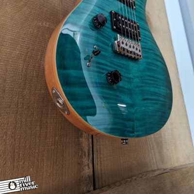 Paul Reed Smith PRS SE Lefty Custom 24 Left-Handed Electric Guitar Turquoise w/Bag image 7