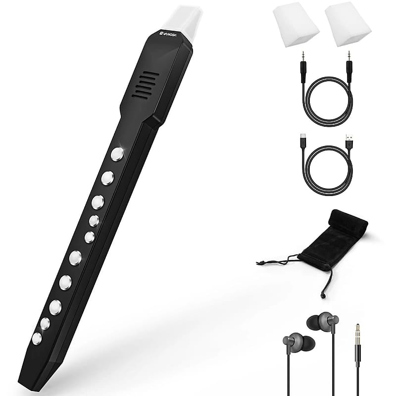 EWI-100 Mini Digital Wind Instrument Synth – Portable Rechargeable Electronic Aerophone with 10 Tones, MIDI Connectivity & Headphone Jack image 1