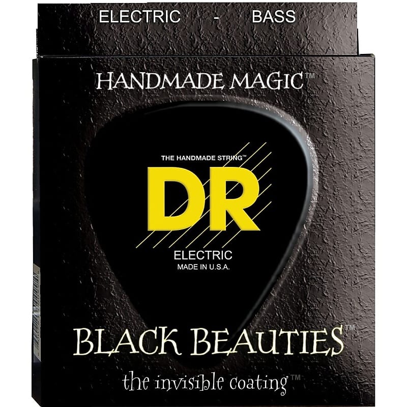DR Strings BKB45 Black Beauties Electric Bass Strings (Medium, 45-105) image 1