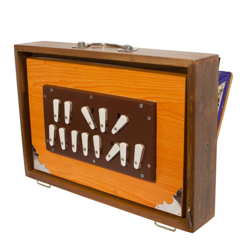 Classic Top Controls Indian Shruti Box, Full Teak Wood, 440 Hz