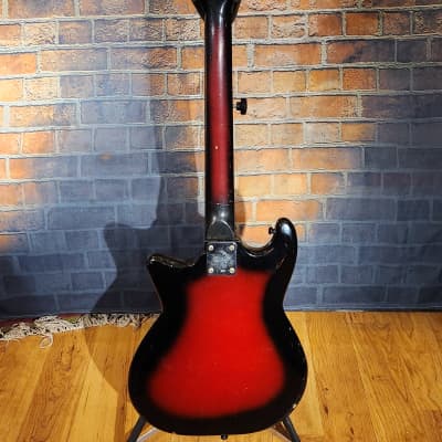 MIJ Teisco 3 Pick Up Electric Guitar Red Burst #1 New Frets image 2