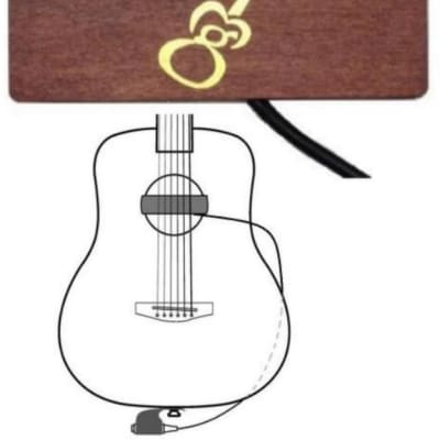 GMF SH-1BS (Single coil Soundhole pickup with strap pin jack) "Brown" image 3
