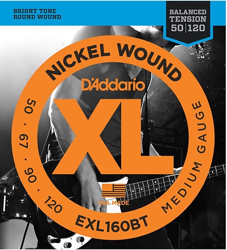 D'Addario EXL160BT Nickel Wound Bass Guitar Strings, Balanced Tension Medium,... image 1