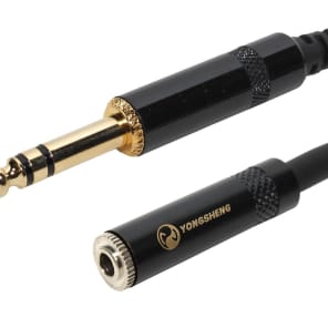 OSP SFP-110T3.5MM Elite Core SuperFlex Gold 1/4" TRS to 3.5mm Female Headphone Extension Cable - 10'