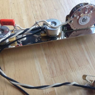 Fender Telecaster Wiring Harness Upgrade 250k CTS Pots .022 Orange Drop Cap Oak Grigsby Switch Plate/Knobs image 2