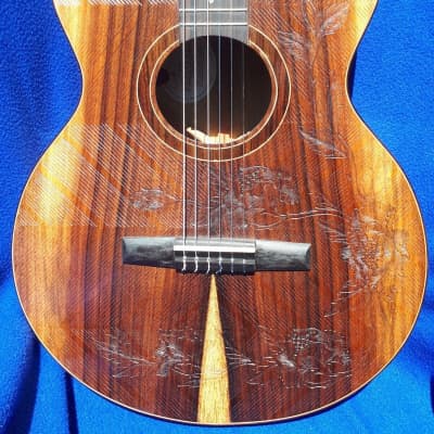 Blueberry Guitar Classical Nylon String 2023 - Hand Carved & Handmade image 3