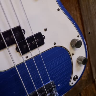 Keith Holland Custom PBASS-ANS #1279 - Electric Blue Metallic Nitro w/ Gator Transit Gig Bag image 12