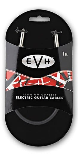 EVH Premium 1' Guitar Cable Straight To Straight, 022-0100-000 image 1