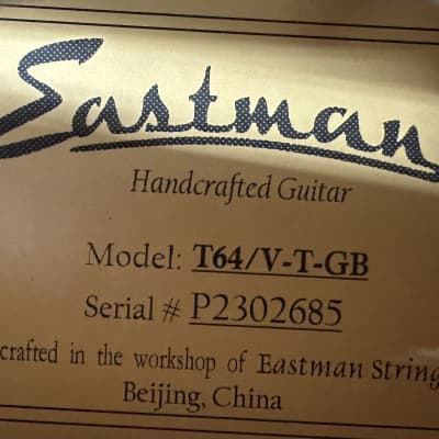 Eastman T64/V-T-GB Thinline Electric Antique Goldburst w/ Case, Setup #2685 image 8