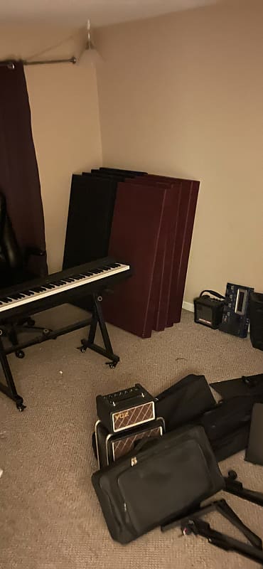 ATS ATS Acoustics Sound Absorbing Microsuede Fabric Studio Acoustic Panel Wall Art 24&quot; x 48&quot; x 4&quot; Square Edge  			