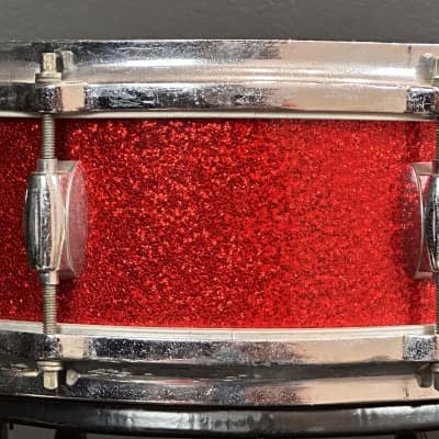 Gretsch Round Badge Red Sparkle snare drum trio 4x14, 5.5x14, 6.5x14 image 8