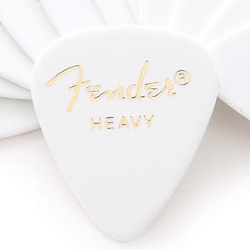 Fender 351 Shape Premium Picks Heavy White image 1